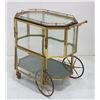 Image 3 : Brass & Beveled Glass Tea Cart