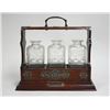 Image 2 : Victorian oak traveling case & 3 glass bottles