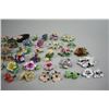 Image 5 : Porcelain & shell floral brooches & earrings