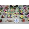 Image 7 : Porcelain & shell floral brooches & earrings