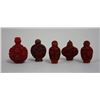 Image 1 : 5 Chinese carved Cinnabar snuff bottles