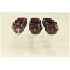 Image 4 : Set of Cut to Clear Cut Glass Wine Stems