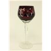 Image 7 : Set of Cut to Clear Cut Glass Wine Stems