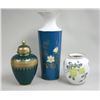 Image 1 : 2 porcelain vases & covered jar