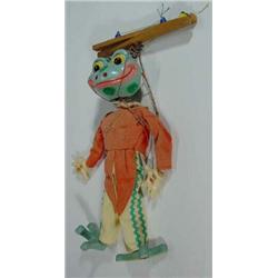 Hand painted Pelham frog puppet…