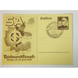 German propaganda postcard, postally used and dated 17.7.1938…