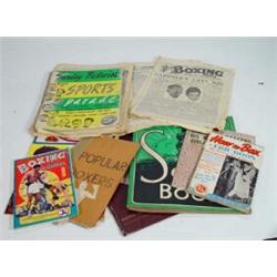 Large quantity of assorted boxing memorabilia including fight programmes, signed scrapbook, etc…