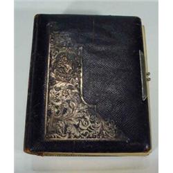 Art Nouveau silver panel mounted onto a Victorian leather bound photo album…