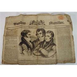 Copy of The Sunday Monitor newspaper dated 11th January 1824…