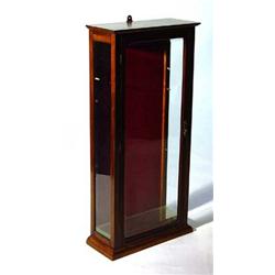 Edwardian walnut display cabinet, fitted a glazed door enclosing three adjustable glass shelves…