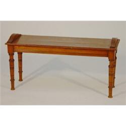 Edwardian oak window seat on turned legs…