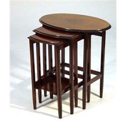 Edwardian nest of three mahogany tables…