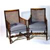 Image 1 : Pair of bergere open armchairs with cushion seats…