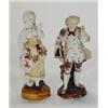 Image 1 : Pair of hand painted Continental porcelain figurines, marks to base, 12cm high…