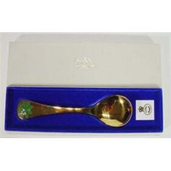 Boxed George Jensen Continental sterling silver commemorative spoon, 1975…