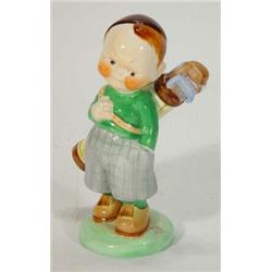 Hand painted Shelley Mabel Lucie Atwell 'The Golfer' figure, 17cm high, marks to base…