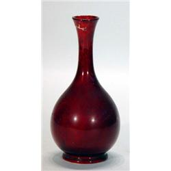 Moorcroft red flambé glazed vase (for restoration), various marks to base, 22cm high…