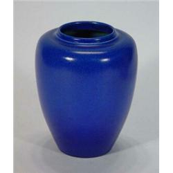 Pilkington's Lancastrian mottled blue glazed vase, 18cm high, impressed marks to base…