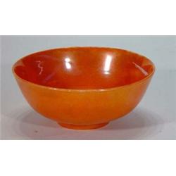 Small orange lustre glazed Royal Doulton bowl, marks to base, 11cm diameter…