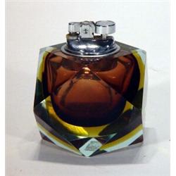 Murano brown glass table lighter, 9cm high…