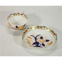 18th century hand painted and gilded Derby Imari style cup and saucer…