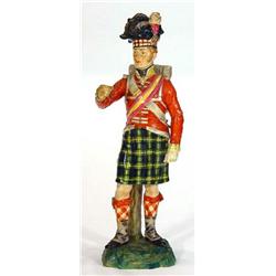 Hand painted porcelain Gordon Highlanders Scottish soldier to commemorate the Centenary of Waterl…