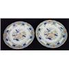 Image 1 : Pair of Victorian hand painted and transfer printed Copeland plates decorated with flowers, marks…