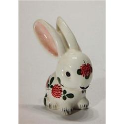 Hand painted floral Plitcha cottontail bunny, 14cm high…