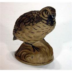 Barbara Linley Adams Poole pottery seated bird, impressed marks to base, 14cm high…