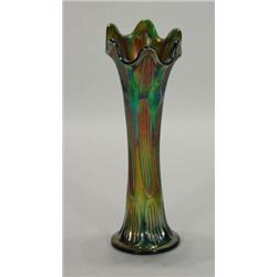 Fluted Carnival glass vase, 29cm high…