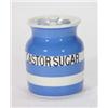 Image 1 : T.G. Green blue and white Cornishware Caster Sugar jar and cover, 13cm high…