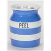 Image 1 : T.G. Green blue and white Cornishware Peel jar and cover, 15cm high…