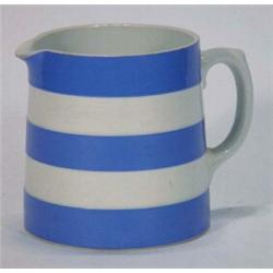 T.G. Green blue and white Cornishware jug, 10cm high…