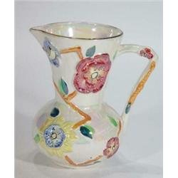 Hand painted floral lustre Arthur Wood jug, marks to base, 22cm high…