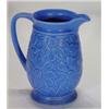 Image 1 : Blue glazed Sylvac floral patterned jug, 21cm high, impressed marks to base…