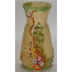 Hand painted Royal Winton floral vase, 22cm high…