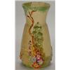 Image 1 : Hand painted Royal Winton floral vase, 22cm high…