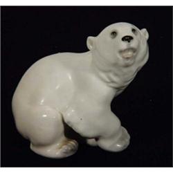 Hand painted USSR polar bear, marks to base, 12cm high…