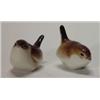 Image 1 : Two hand painted USSR wrens, 5cm high, marks to base…