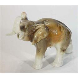 Hand painted Royal Dux elephant, 22cm in length…