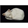 Image 1 : White glazed Coalport curled up fox, 5cm in length…