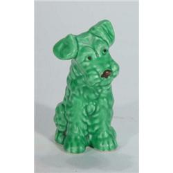 Green glazed seated Sylvac dog, 13cm high…