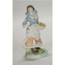 Hand painted Royal Worcester 'Old Country Ways' figurine, 'Rosie Picking Apples'…