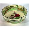 Hand coloured and transfer printed Royal Doulton 'Golfer' patterned bowl, 23cm diameter, marks to…