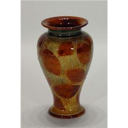 Royal Doulton Lambeth stoneware 'Autumn Foliage' vase, 24cm high…