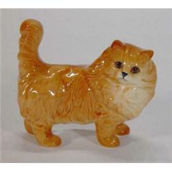 Hand painted Royal Doulton standing ginger cat…