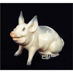 Hand painted Beswick seated pig, 9cm high…