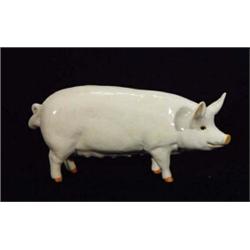 Hand painted Beswick standing pig, C.H. Wall, Queen 40, 6cm high…