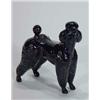 Image 1 : Black glazed Beswick standing poodle, 8cm high…