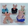 Image 1 : Set of five hand painted Wade NatWest pig moneybanks…